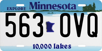 MN license plate 563OVQ