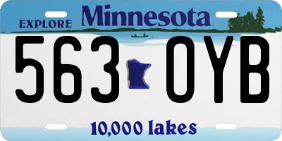 MN license plate 563OYB