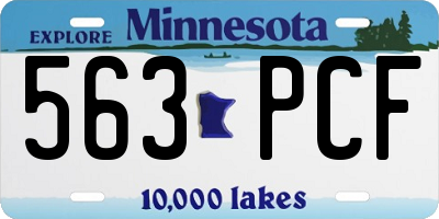 MN license plate 563PCF