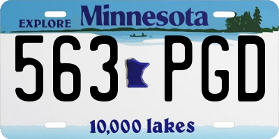 MN license plate 563PGD