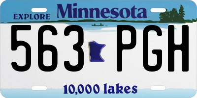 MN license plate 563PGH