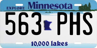 MN license plate 563PHS