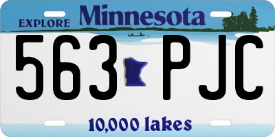 MN license plate 563PJC