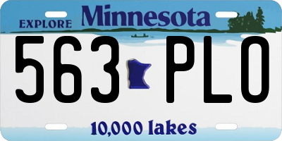 MN license plate 563PLO
