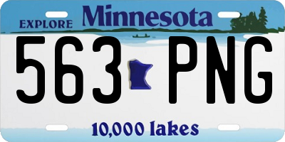 MN license plate 563PNG