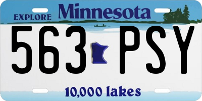 MN license plate 563PSY