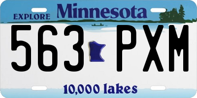 MN license plate 563PXM