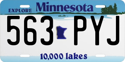 MN license plate 563PYJ