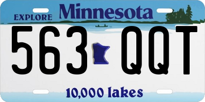 MN license plate 563QQT