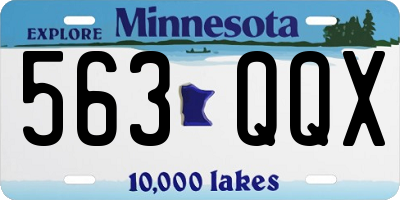 MN license plate 563QQX