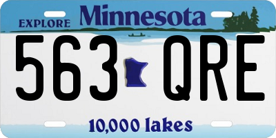 MN license plate 563QRE