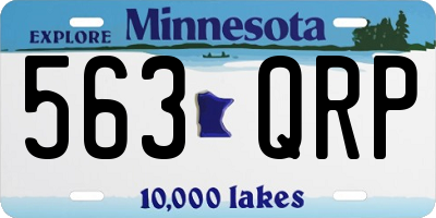 MN license plate 563QRP