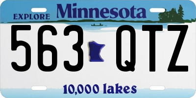 MN license plate 563QTZ