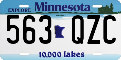 MN license plate 563QZC