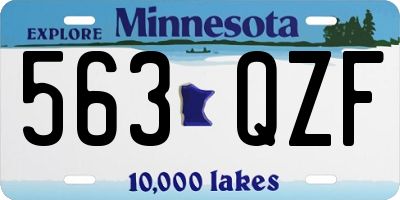 MN license plate 563QZF