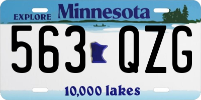 MN license plate 563QZG