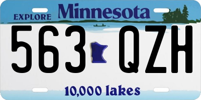 MN license plate 563QZH