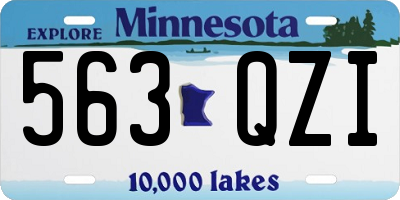 MN license plate 563QZI