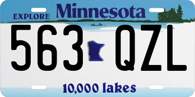 MN license plate 563QZL