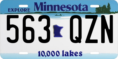 MN license plate 563QZN