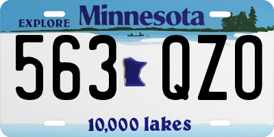 MN license plate 563QZO