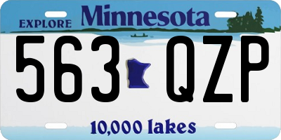 MN license plate 563QZP