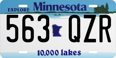 MN license plate 563QZR
