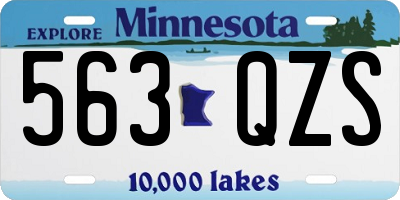 MN license plate 563QZS