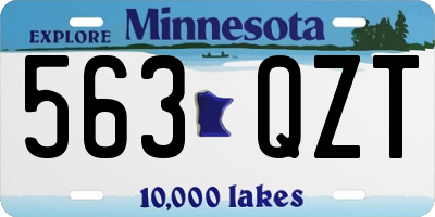 MN license plate 563QZT