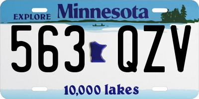 MN license plate 563QZV