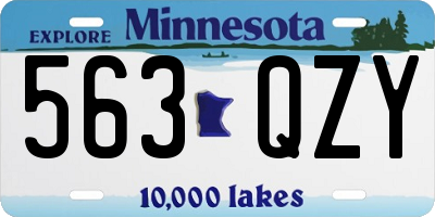 MN license plate 563QZY