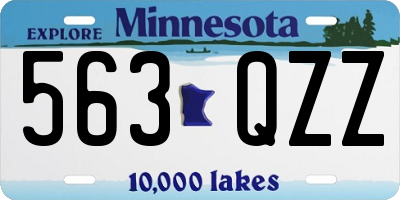 MN license plate 563QZZ