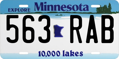 MN license plate 563RAB