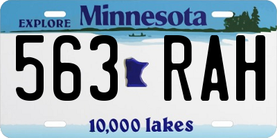 MN license plate 563RAH