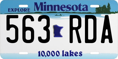 MN license plate 563RDA
