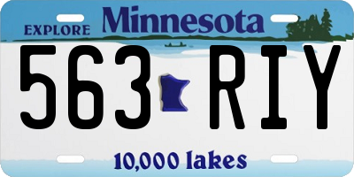 MN license plate 563RIY