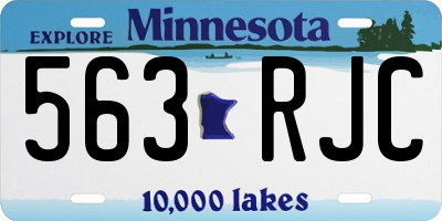 MN license plate 563RJC