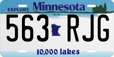 MN license plate 563RJG