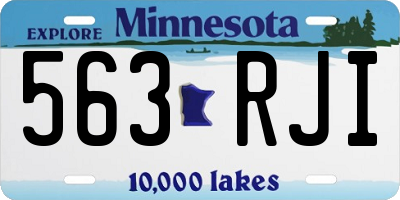 MN license plate 563RJI