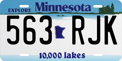 MN license plate 563RJK