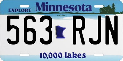 MN license plate 563RJN