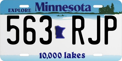 MN license plate 563RJP