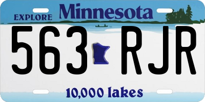 MN license plate 563RJR