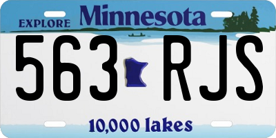 MN license plate 563RJS