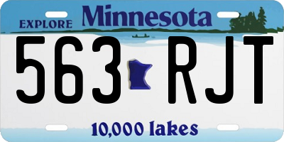 MN license plate 563RJT