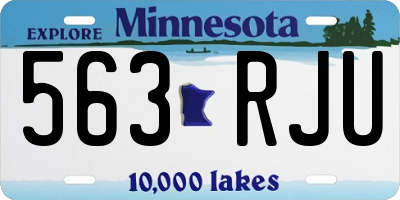 MN license plate 563RJU