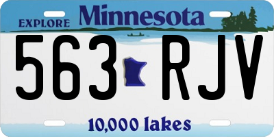 MN license plate 563RJV