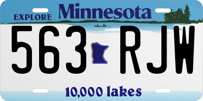 MN license plate 563RJW