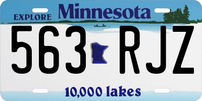 MN license plate 563RJZ