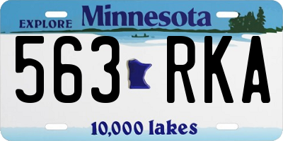 MN license plate 563RKA